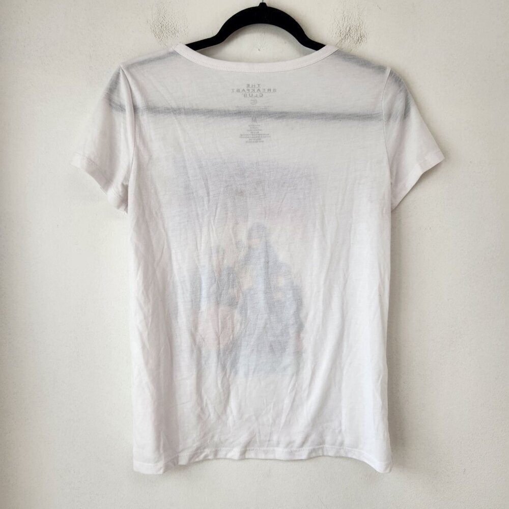 The Breakfast Club Graphic T-Shirt Slouchy Shirt 80s White Tee Women's M - Picture 2 of 4